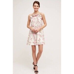 Corery Lynn Calter Anthropologie Watermelon Slice Cotton Poplin Sundress Size XS